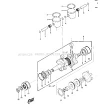 CRANKSHAFT/PISTONS ('82-'83 JS440-A6/A7) pour Kawasaki 1983 JS440