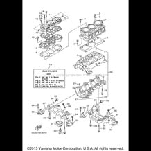 CYLINDER. CRANKCASE pour Yamaha 2002 WaveRunner SUV 1200 (SV1200A) 2002