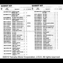 GASKET KIT pour Yamaha 1987 WaveRunner WaveRunner 500 (WR500H) 1987