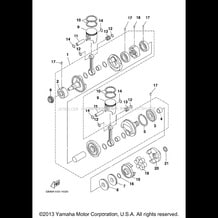 CRANKSHAFT PISTON pour Yamaha 2002 WaveRunner XL 700 (XL700A) 2002