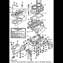 CYLINDER - CRANKCASE pour Yamaha 1991 WaveRunner WAVE RUNNER III - WRA650P - 1991