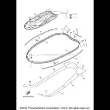 GUNWALE MAT pour Yamaha 2002 WaveRunner XLT800 - XA800AA - 2002