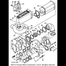 EXHAUST pour Yamaha 1991 WaveRunner WAVE RUNNER III - WRA650P - 1991