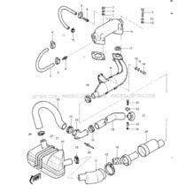 MUFFLER ('82-'83 JS440-A6/A7) pour Kawasaki 1983 JS440