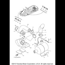 EXHAUST 3 pour Yamaha 2003 WaveRunner FX140 - FX1000B - 2003