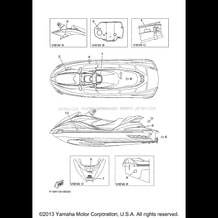 IMPORTANT LABELS pour Yamaha 2003 WaveRunner FX140 - FX1000B - 2003