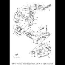 EXHAUST 1 pour Yamaha 2003 WaveRunner FX140 (FX1000CB) 2003