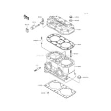 Cylinder Head/Cylinder pour Kawasaki 1993 TS