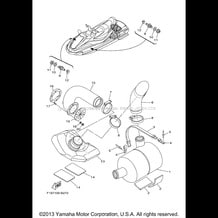 EXHAUST 3 pour Yamaha 2003 WaveRunner FX140 CRUISER - FX1000AB - 2003