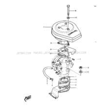 CARBURETOR BRACKETS/FLAME ARRESTER pour Kawasaki 1983 JS550