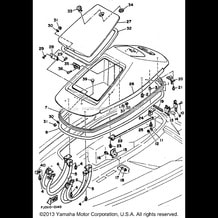 HULL - DECK 1 pour Yamaha 1991 WaveRunner WAVE RUNNER III - WRA650P - 1991