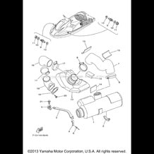 EXHAUST 3 pour Yamaha 2003 WaveRunner GP1300R - GP1300CB - 2003