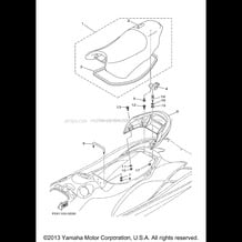 SEAT UNDER LOCKER pour Yamaha 2003 WaveRunner GP800R (GP800AB) 2003