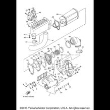 EXHAUST 1 pour Yamaha 2003 WaveRunner SUPER JET (SJ700BB) 2003