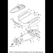 GUNWALE MAT pour Yamaha 2003 WaveRunner SUPER JET (SJ700BB) 2003