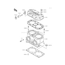 Cylinder Head/Cylinder pour Kawasaki 1994 SC