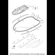 GUNWALE MAT pour Yamaha 2003 WaveRunner XLT1200 (XA1200AB) 2003