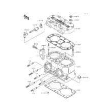 Cylinder Head/Cylinder pour Kawasaki 1994 Super Sport XI