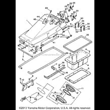 HULL - DECK 1 pour Yamaha 1991 WaveRunner WAVERUNNER LX - WR650P - 1991