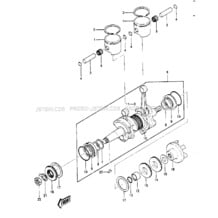 CRANKSHAFT/PISTONS ('84-'86 JS440-A8/A9/ pour Kawasaki 1984 JS440