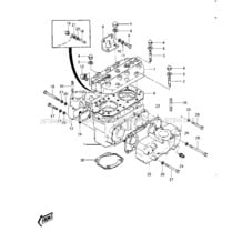 CYLINDER HEAD/CYLINDER ('84-'86 JS440-A8 pour Kawasaki 1984 JS440