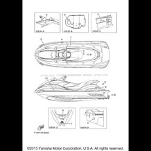 IMPORTANT LABELS pour Yamaha 2004 WaveRunner FX Cruiser (Cali.) - FX1000ACC - 2004