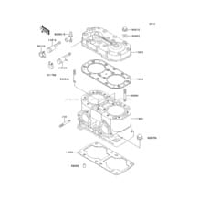 Cylinder Head/Cylinder pour Kawasaki 1994 X2