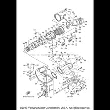 EXHAUST 1 pour Yamaha 2004 WaveRunner GP1300R - GP1300C - 2004