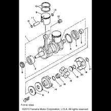 CRANKSHAFT - PISTON pour Yamaha 1992 WaveRunner SUPER JET - SJ650Q - 1992