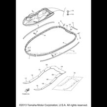 GUNWALE MAT pour Yamaha 2004 WaveRunner GP1300R - GP1300C - 2004