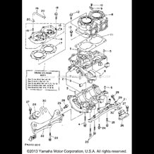CYLINDER - CRANKCASE pour Yamaha 1992 WaveRunner SUPER JET - SJ650Q - 1992