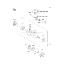 Crankshaft/Piston(s) pour Kawasaki 1995 750 ZXi