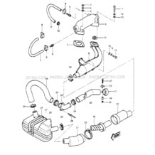 MUFFLER ('84-'86 JS440-A8/A9/A10) pour Kawasaki 1984 JS440