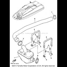 EXHAUST pour Yamaha 1992 WaveRunner SUPER JET - SJ650Q - 1992