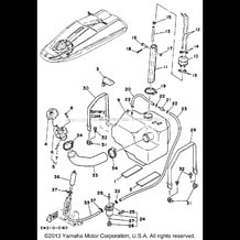 FUEL TANK pour Yamaha 1992 WaveRunner SUPER JET 650 (SJ650Q) 1992