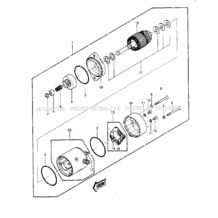 STARTER MOTOR ('84-'86 JS440-A8/A9/A10) pour Kawasaki 1984 JS440