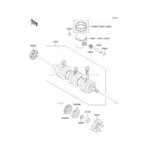 Crankshaft/Piston(s) pour Kawasaki 1995 900 ZXi