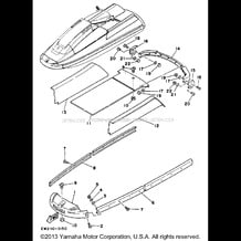 GUNWALE - MAT pour Yamaha 1992 WaveRunner SUPER JET 650 (SJ650Q) 1992