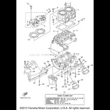 CYLINDER CRANKCASE pour Yamaha 2004 WaveRunner XL700 - XL700C - 2004