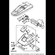 HULL - DECK 2 pour Yamaha 1992 WaveRunner SUPER JET - SJ650Q - 1992