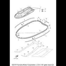 GUNWALE MAT pour Yamaha 2004 WaveRunner XLT1200 - XA1200AC - 2004