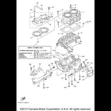 CYLINDER CRANKCASE pour Yamaha 2005 WaveRunner SuperJet - SJ700BD - 2005