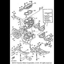 CRANKCASE - CYLINDER pour Yamaha 1992 WaveRunner WAVE RUNNER 500 (WR500Q) 1992