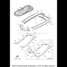 GUNWALE MAT pour Yamaha 2005 WaveRunner WaveRunner FX - FX1000AD - 2005