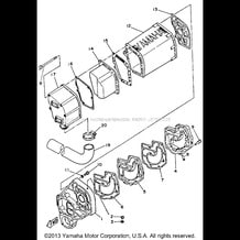 EXHAUST pour Yamaha 1992 WaveRunner WAVE RUNNER - WR500Q - 1992