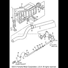 EXHAUST 2 pour Yamaha 1992 WaveRunner WAVE RUNNER - WR500Q - 1992