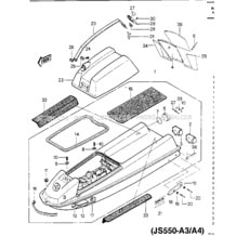 HULL/ENGINE HOOD (JS550-A3/A4) pour Kawasaki 1984 JS550