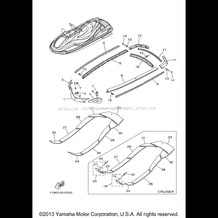 GUNWALE MAT pour Yamaha 2005 WaveRunner WaveRunner FX High Output - FX1100D - 2005