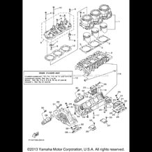 CYLINDER CRANKCASE 1 pour Yamaha 2005 WaveRunner WaveRunner GP1300R - GP1300D - 2005