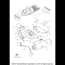 EXHAUST 3 pour Yamaha 2005 WaveRunner WaveRunner GP1300R - GP1300D - 2005